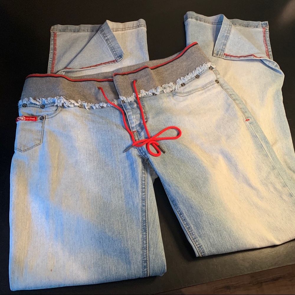 Jeans Low Rise Split Leg Trending Salsa Boot Ecko